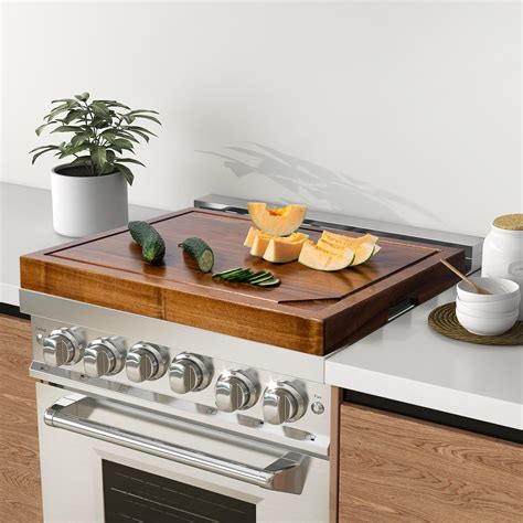 Noodle Board Stove Cover Acacia Wood Stove Top Covers For Electric