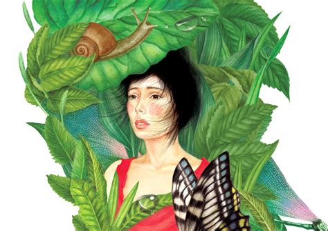 Иллюстрация Дюймовочка для азиатского издательства в стиле книжная