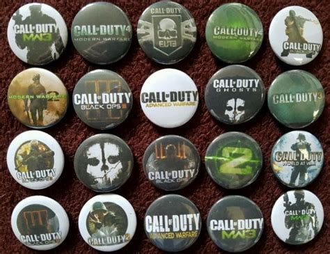 Call Of Duty Button Badges X 20 Pins Wholesale Collector Bargain 0