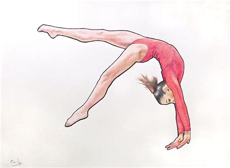 How To Draw A Gymnast On A Beam Ruchoculd Decomely