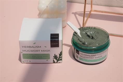 Review Scarlett Herbalism Mugwort Mask Menenangkan Kulit Berjerawat