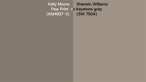 Kelly Moore Paw Print Km Vs Sherwin Williams Keystone Gray Sw