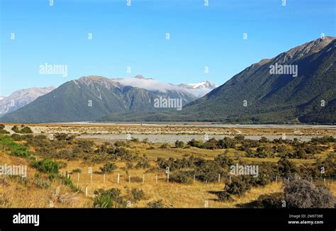 Waimakariri Valley New Zealand Stock Photo Alamy