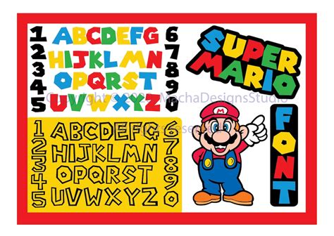 Super Mario Font Svg Super Mario Svg Super Mario Alphabet Svg