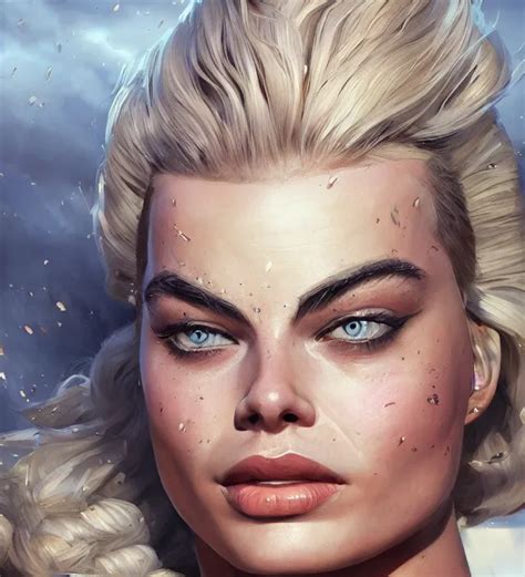 Detailed Portrait Of Margot Robbie As A Thick Female Stable Diffusion