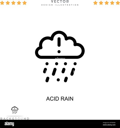 Acid Rain Icon Simple Element From Digital Disruption Collection Line Acid Rain Icon For