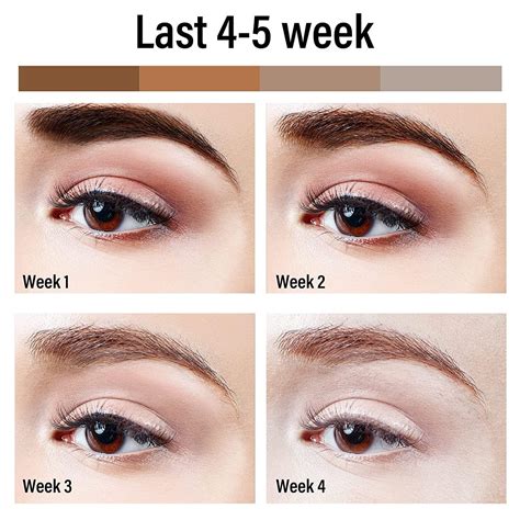 Light Brown Semi Permanent Eyebrow Tint Kit Long Lasting Color For 4 6 Weeks