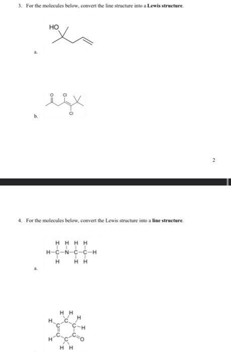 Solved Please Show All Work 3 For The Molecules Below C