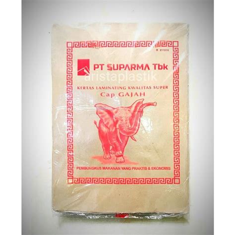 Jual Kertas Nasi Coklat Suparma Cap Gajah Merah Pink 250 Sheet Shopee