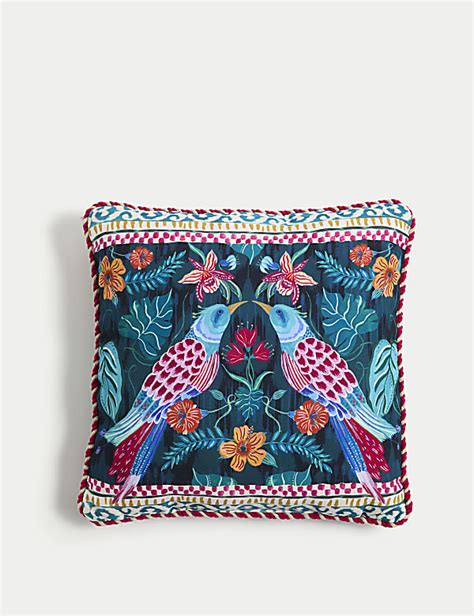 Set Of 2 Bird Print Outdoor Cushions Cushions Mands Kr