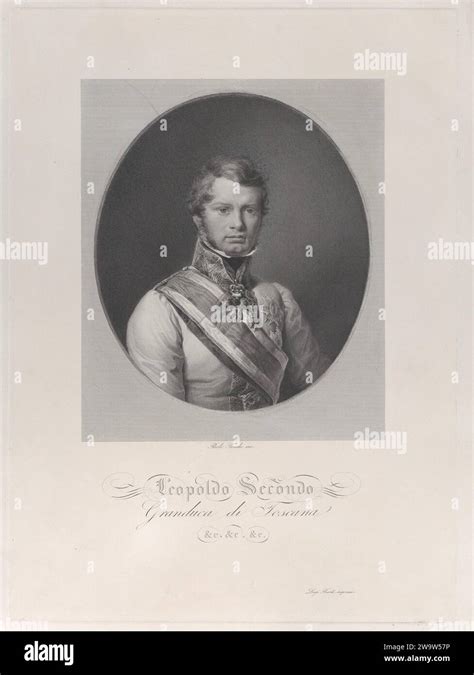 Oval Portrait Of Leopold Ii Grand Duke Of Tuscany By Luigi Bardi