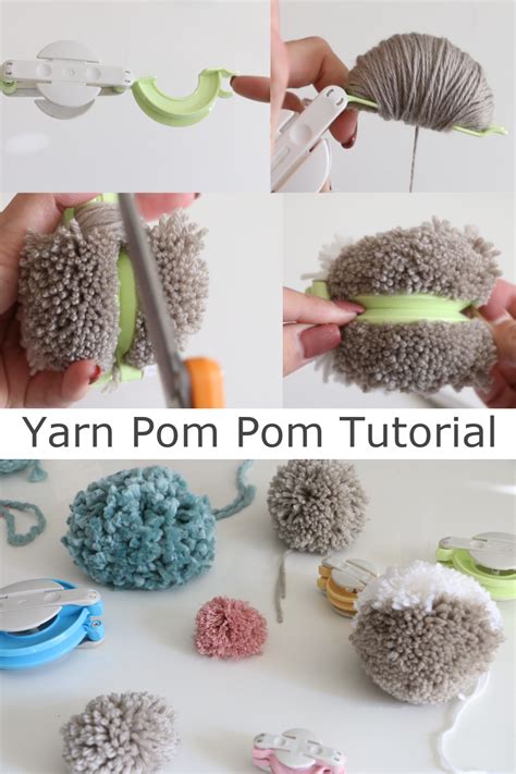 How To Make Yarn Pom Poms Video Tutorial Yarn Pom Pom Clover Pom