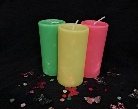 Wax Play Fluorescent Candle Set Etsy