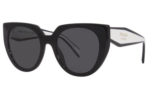 Prada PR 14WS 09Q5S0 Sunglasses Women S Black Talc Dark Grey Cat Eye 52