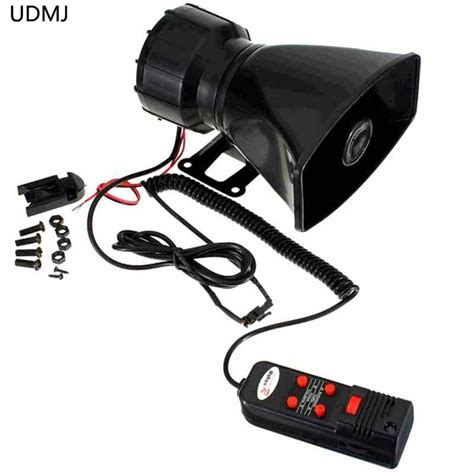 Udmj V Car Auto Vehicle Truck Sounds Alarm Siren Horn Pa System