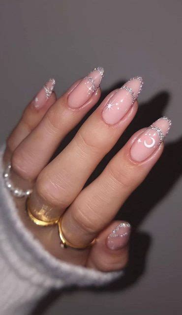 30 Glitter Nails To Bright Up The Season Day And Night Glitter French Tips