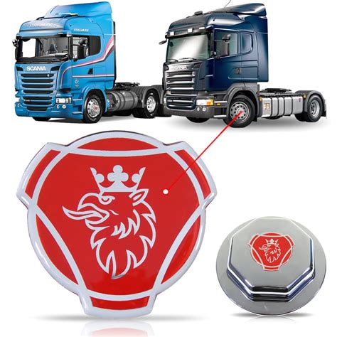 ADESIVO SOBRE TAMPA DE CUBO SCANIA COR VERMELHO