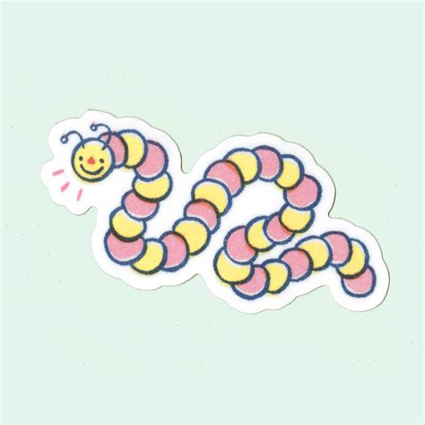 Wiggly Caterpillar Vinyl Sticker — Ashley Ronning