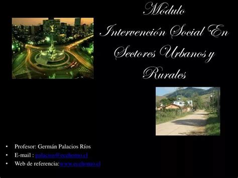 Ppt M Dulo Intervenci N Social En Sectores Urbanos Y Rurales