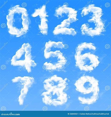 Cloud Numbers Stock Image Image Of Nature Numbers Abstract 36840561