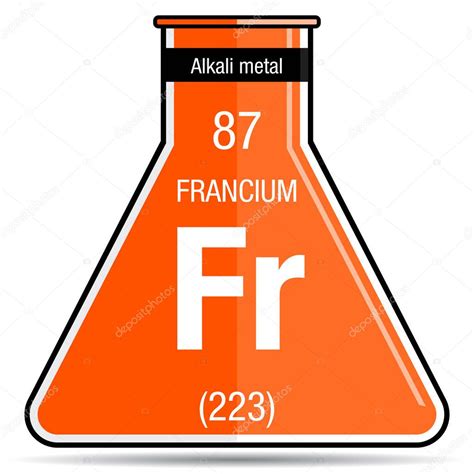 S Mbolo Francium En Frasco Qu Mico Elemento N Mero De La Tabla Peri