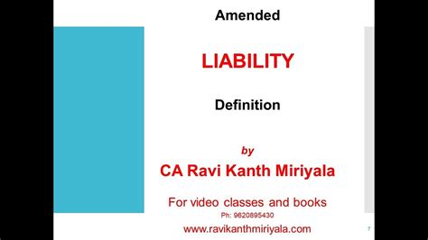 Liability Definition Ca Final Ca Inter Conceptual Framework By