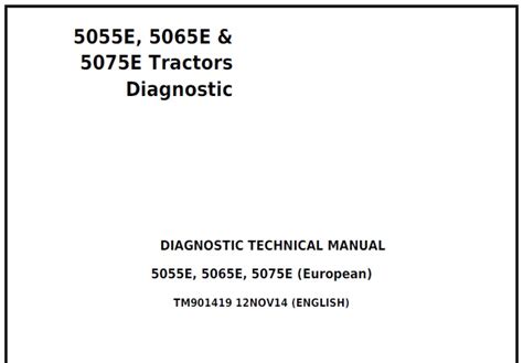 John Deere E E E European Tractors Diagnosis And Tests