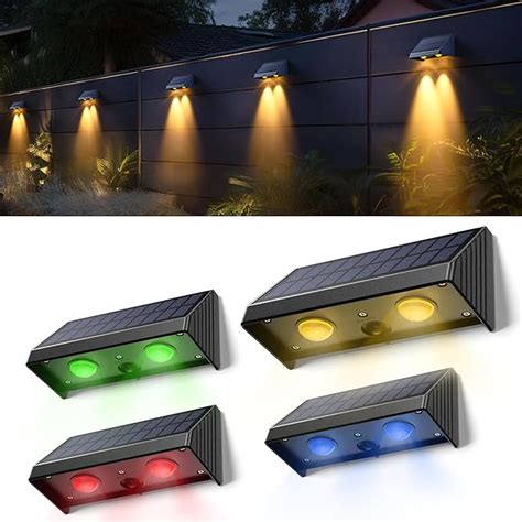 LeiDrail Solar Wall Lights Outdoor Solar Lights Outdoor Garden With 5