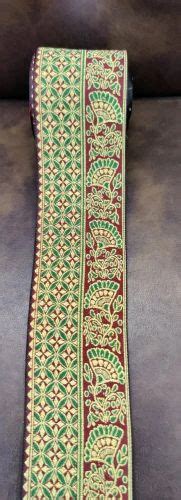 Zari Yarn Designer Maharani Jacquard Lace Borders Roll Length 45