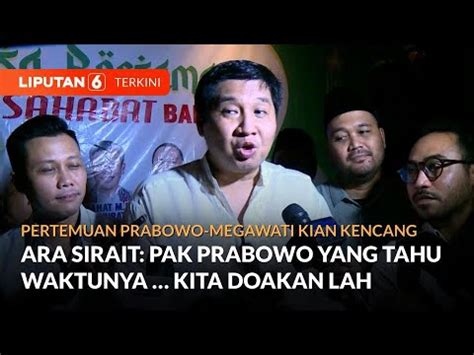 Respons Maruarar Sirait Soal Rencana Pertemuan Prabowo Megawati