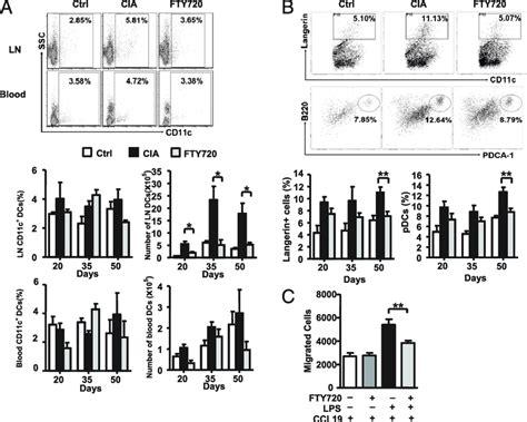 Effect Of FTY720 Treatment On DC Trafficking Single Cell Suspensions