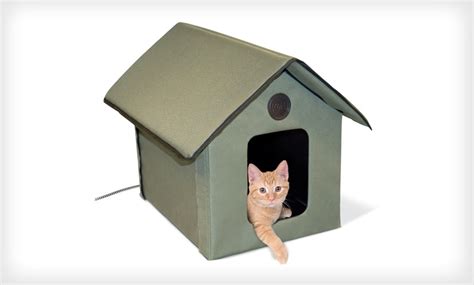 Heated Outdoor Cat House | Groupon Goods