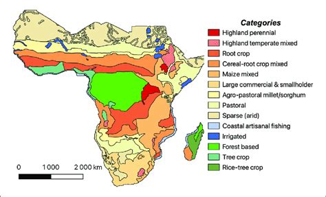 Map of sub-Saharan Africa showing dominant farming systems based on... | Download Scientific Diagram