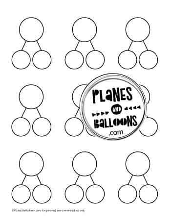 FREE Blank Number Bond Template PDF- Planes & Balloons | Number bond ...