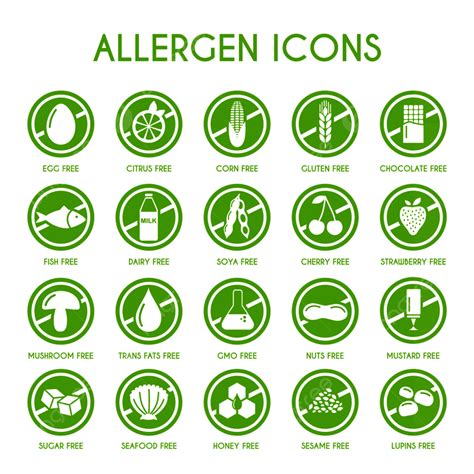 Iconos De Alergenos PNG Vectores PSD E Clipart Para Descarga