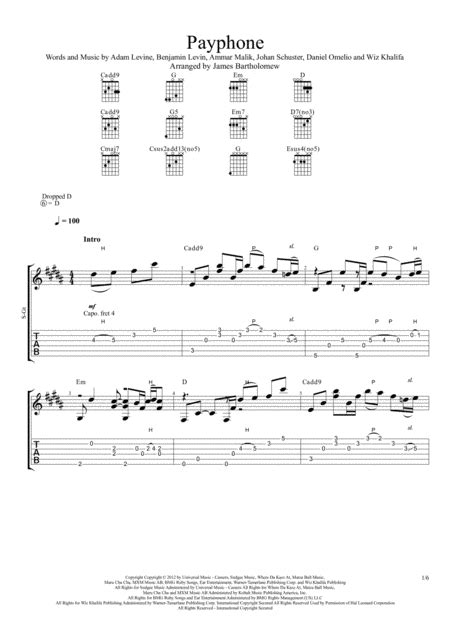 Payphone Guitar Chords Easy