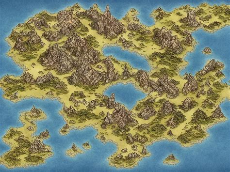 An Isometric Fantasy Map Of A Continent The Land Of Stable Diffusion