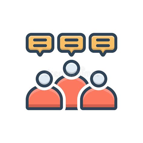 Color Illustration Icon For Social Group Friend And Gathering Stock