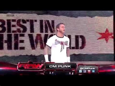 Wwe Raw Cm Punk S Best Entrance With New T Shirt In Hd