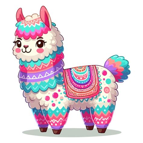 Premium Vector Cute Llama Vector Cartoon Illustration