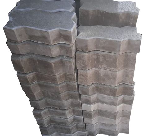 Cement Zig Zag Interlocking Paver Block Dimensions Inch X Inch