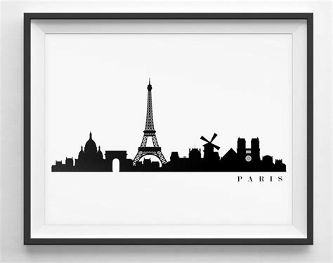 Paris Silhouette Skyline at GetDrawings | Free download