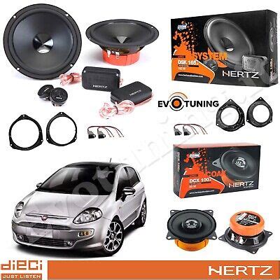 Kit Casse Altoparlanti HERTZ Anteriori Posteriori Per Fiat Punto Evo