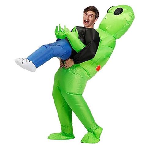 Costume Gonflable Alien Hypdxcb Adult Vert Ballon Chiffre