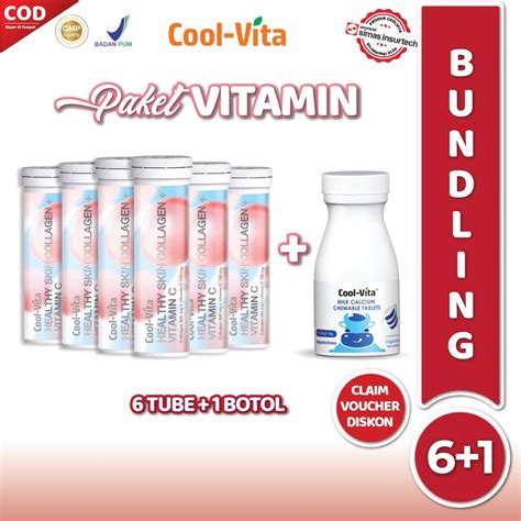 Jual Fs Cool Vita Collagen Paket Cerah Bersinar Botol Kolagen