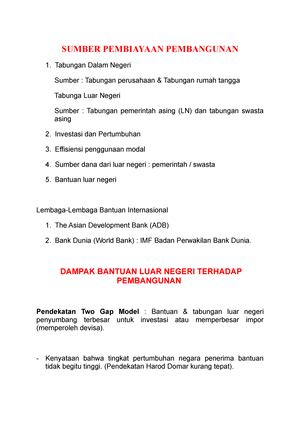 Materi 1 Konsep Ekonomi Pembangunan KONSEP EKONOMI PEMBANGUNAN