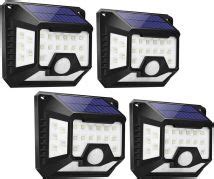 Lepro 4 Pack Solar Motion Sensor Outdoor Lights 270 Wide Angle