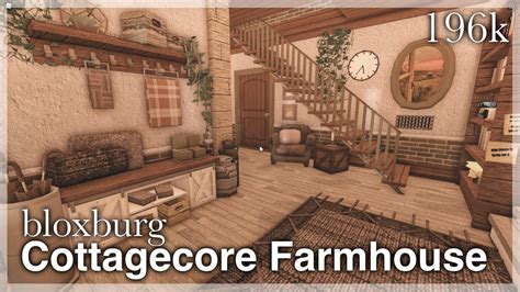 Bloxburg Cottagecore Farmhouse Speedbuild Interior Full Tour