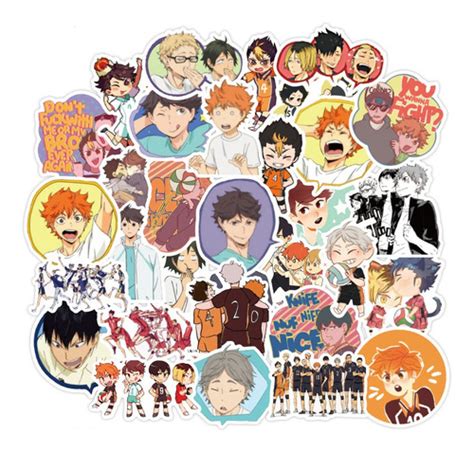 50pcs Anime Haikyuu Adesivos Graffiti Voleibol Japonês Parcelamento