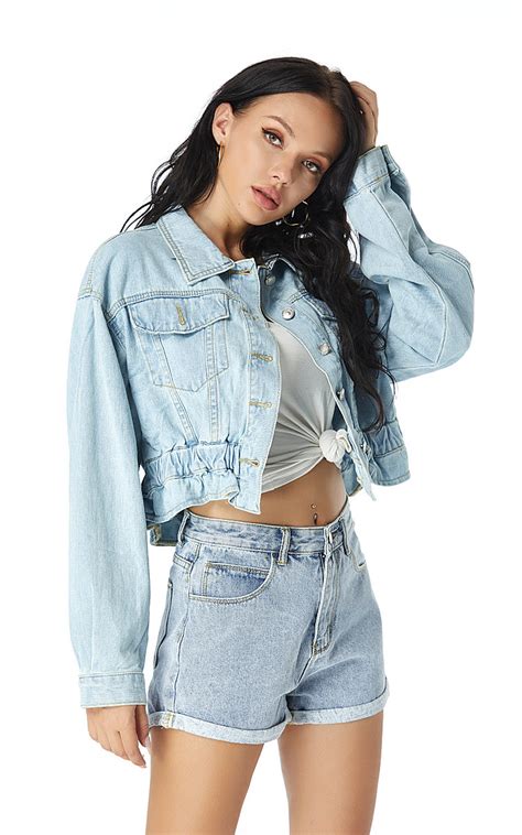 Light Short Denim Jacket Women S